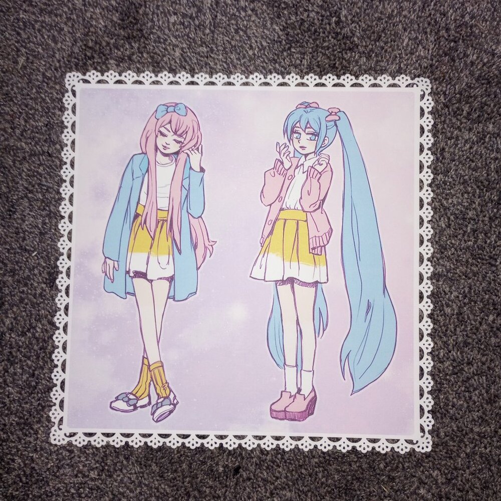 LIKE NEW Anime Gals Print